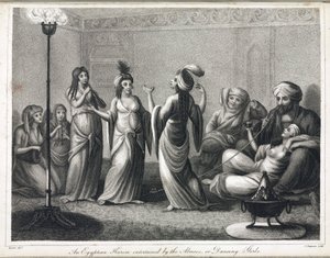 Et egyptisk harem, animert av dansere og almees av Unbekannt