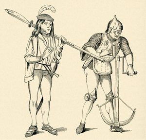 Varlet/Squire og Archer av Unbekannter Künstler