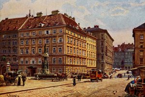 Wien Freiung, tidlig på 1900-tallet (postkort) av Unbekannter Künstler