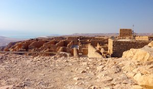 Utsikt fra Masada til Dødehavet (bilde) av Unbekannt