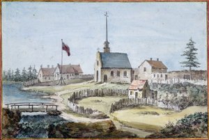 Utsikt over La Lorette, Canada av Unbekannter Künstler
