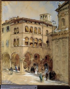 Utsikt over Modene. Akvarell av E. Cappelli. Museo Civico de Modene. av Unbekannter Künstler