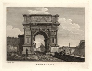 Utsikt over Titusbuen, Arco di Tito, Roma av Unbekannt