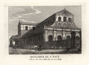Utsikt over basilikaen St. Paul utenfor murene, Roma av Unbekannt