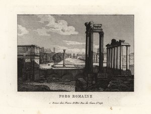 Utsikt over Forum Romanum, Forum Romanum, Roma av Unbekannt