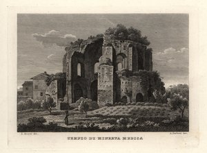 Utsikt over tempelet til Minerva Medica, Tempio di Minerva Medica, eller nymphaeum, Roma av Unbekannt