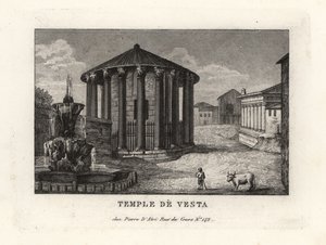 Utsikt over Vesta-tempelet, Roma av Unbekannt