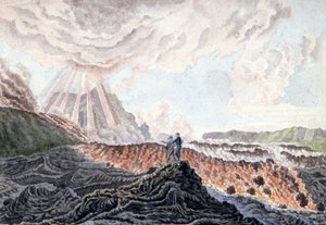 Vulkanutbrudd av Piton de la Fournaise, Réunion Island av Unbekannter Künstler