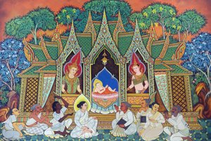 Wat Ananda Metyarama Thai Buddhist Temple. Fødsel av Siddhartha Gautama (ofte kjent som Buddha), 20160818, Singapore, Singapore av Unbekannt