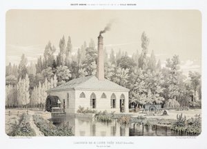 Water Power, sinkvalseverk før 1900 (Laminoir), Saint Louis, nær Bray, Frankrike av Unbekannt