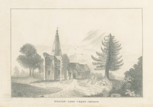 Weston-on-Trent Church: blyanttegning, nd [1800-tallet] av Unbekannt