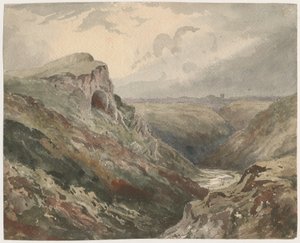 Wetton Dale: akvarellmaleri, og [?1800-tallet] av Unbekannt