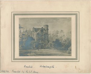 Wolverhampton - Dunstall Hall: fotografi av et vannfargemaleri, og [c 1860] av Unbekannt