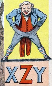 XZY bokstaver. Gravering i "ABC Les Images en Alphabet". Epinal avbildning. Pellerin og Cie, trykker-utgiver, Epinal, slutten av 1800-tallet, ca. 1890. 10 sider. Mål: 19,5 x 13,5 cm av Unbekannt
