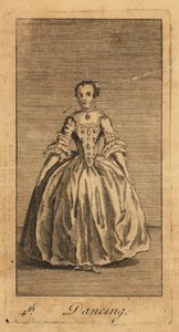 Ung dame danser i et rom av Unbekannt