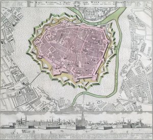Plan over Wiens indre by med festningsverkene og de nærmeste forstedene