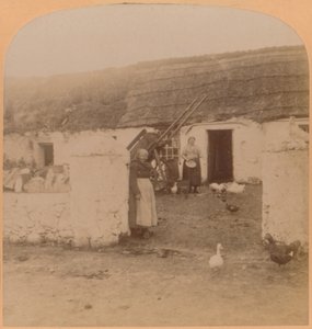 Et karakteristisk hjem, Ballintoy Village, County Antrim, Irland, 1900. av Underwood and Underwood
