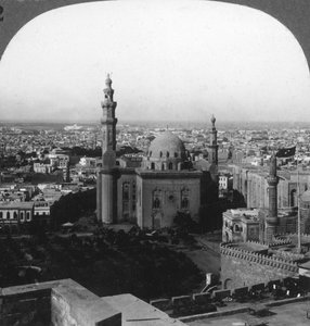 Kairo - hjemmet til de arabiske nettene, Afrikas største by, Egypt, 1905. av Underwood and Underwood