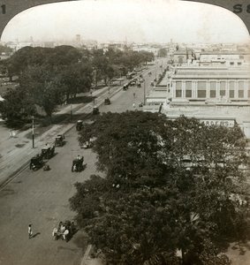 Chowringhee Road, Calcutta, India, ca 1900-tallet. av Underwood and Underwood