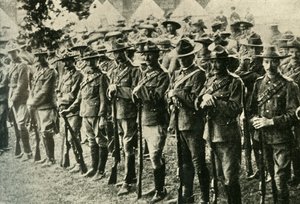 Soldater fra Australia, New Zealand, Canada og Sør-Afrika, 1914-1918, c1920. av Underwood and Underwood