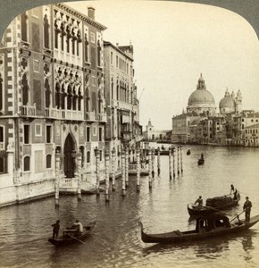 Canal Grande, Venezia, Italia. av Underwood and Underwood
