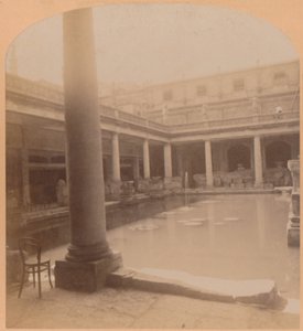 Det gamle romerske badet, Bath, England, 1900. av Underwood and Underwood