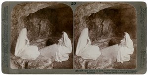 Jesu grav, utenfor Jerusalem, Palestina, 1904. av Underwood and Underwood