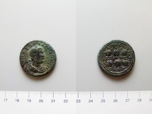 Mynt av Valerian, keiser av Roma; Gallienus, keiser av Roma fra Anazarbus av Unknown