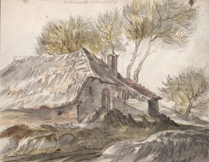 Hytte (recto); Skur (verso) av Unknown