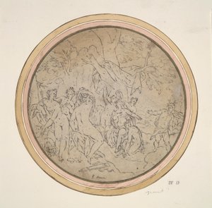 Diana og nymfene hennes overrasket av Actaeon av Unknown
