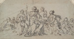 Diana med nymfer og Putti av Unknown