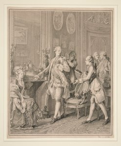 Drawing Room Scene (forberedelse til en seremoni) av Unknown