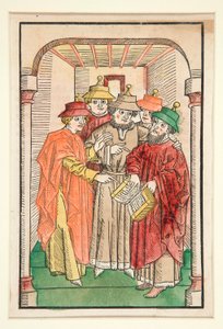 Five Jewish Scholars, illustrasjon fra The Soul Root Garden av Unknown