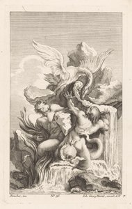 Fontene med svane og menn Diverse Fontaines (serietittel) av Unknown