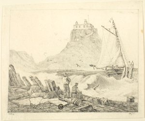 Havn med gammelt slott av Unknown