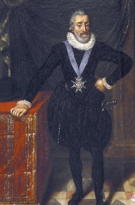 Indre & Loire N* 213 - Chateau de Plessis-les-Tours - Portrett av Henri IV - Fransk skole på 1600-tallet