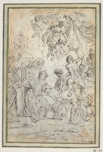 St. Johannes døperens og St. Lawrences martyrium av Unknown
