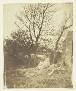 Mrs. Craik sitter utendørs av Unknown