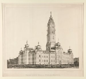 Det nye rådhuset, Philadelphia av Unknown