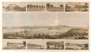 New Haven (9 visninger, panorama og 8 vignetter) av Unknown