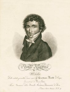 Niccolo Paganini - portrett av Unknown