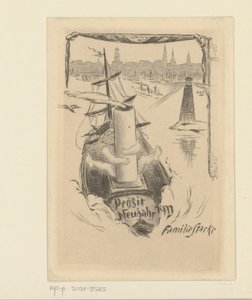 Nyttårsønske for 1911 fra familien Stacke av Unknown