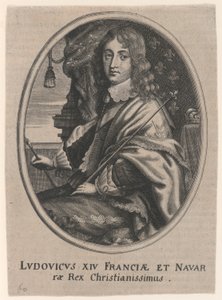 Portrett av Ludvig XIV, konge av Frankrike og Navarra av Unknown