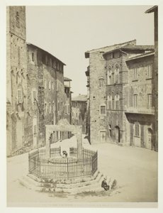 San Gimignano, Piazza Cavour cis av sisternen av Unknown