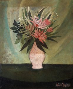 Stilleben, vase med blomster av Unknown