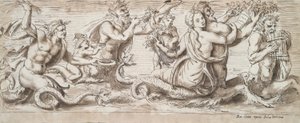 Tritons, Nereids og andre figurer av Unknown