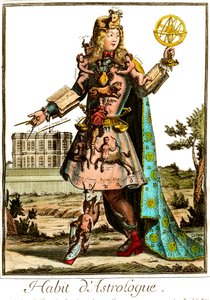 1600-talls astrologdrakt. Privat samling. av Unknown artist