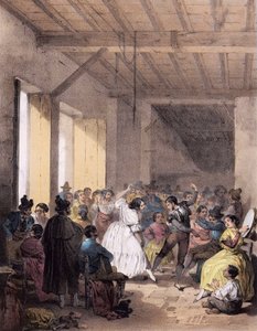 1800-tallet Bohemian Ball - Sigøynernes dans på 1800-tallet av Unknown artist