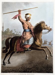 En mamelukker på hesten - i "Utsikter i Egypt, Palestina og andre deler av det osmanske riket""" av Unknown artist