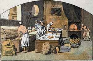 Et bakeri på 1700-tallet. av Unknown artist